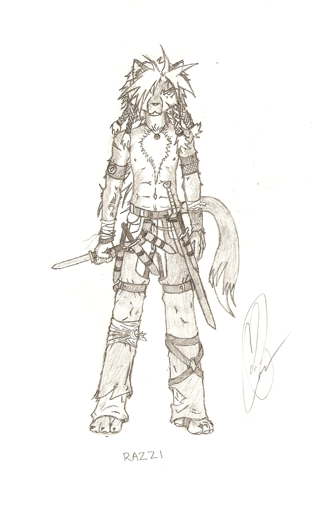 Razzi the wolf anthro
