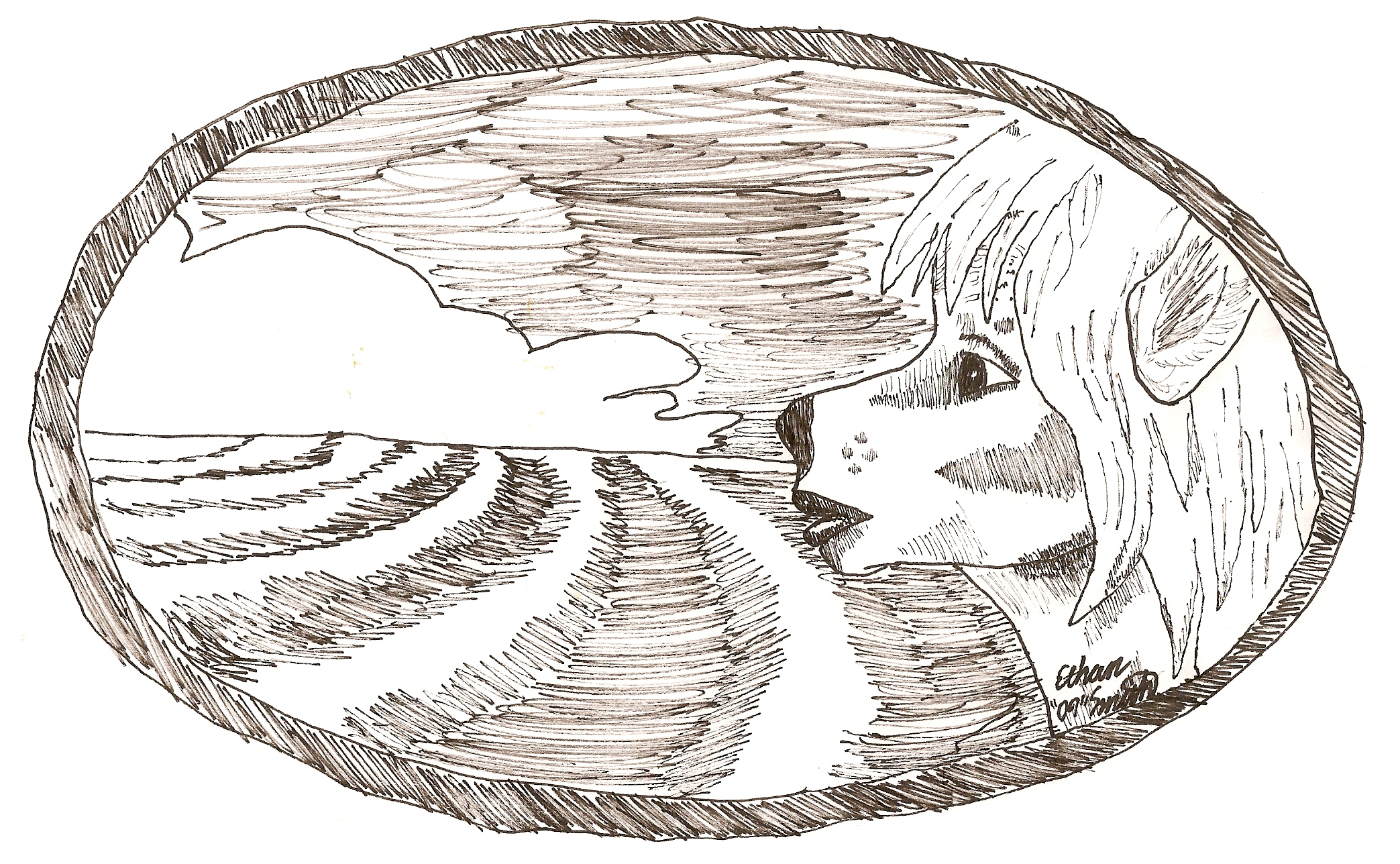 Grey, sleepless over the ocean