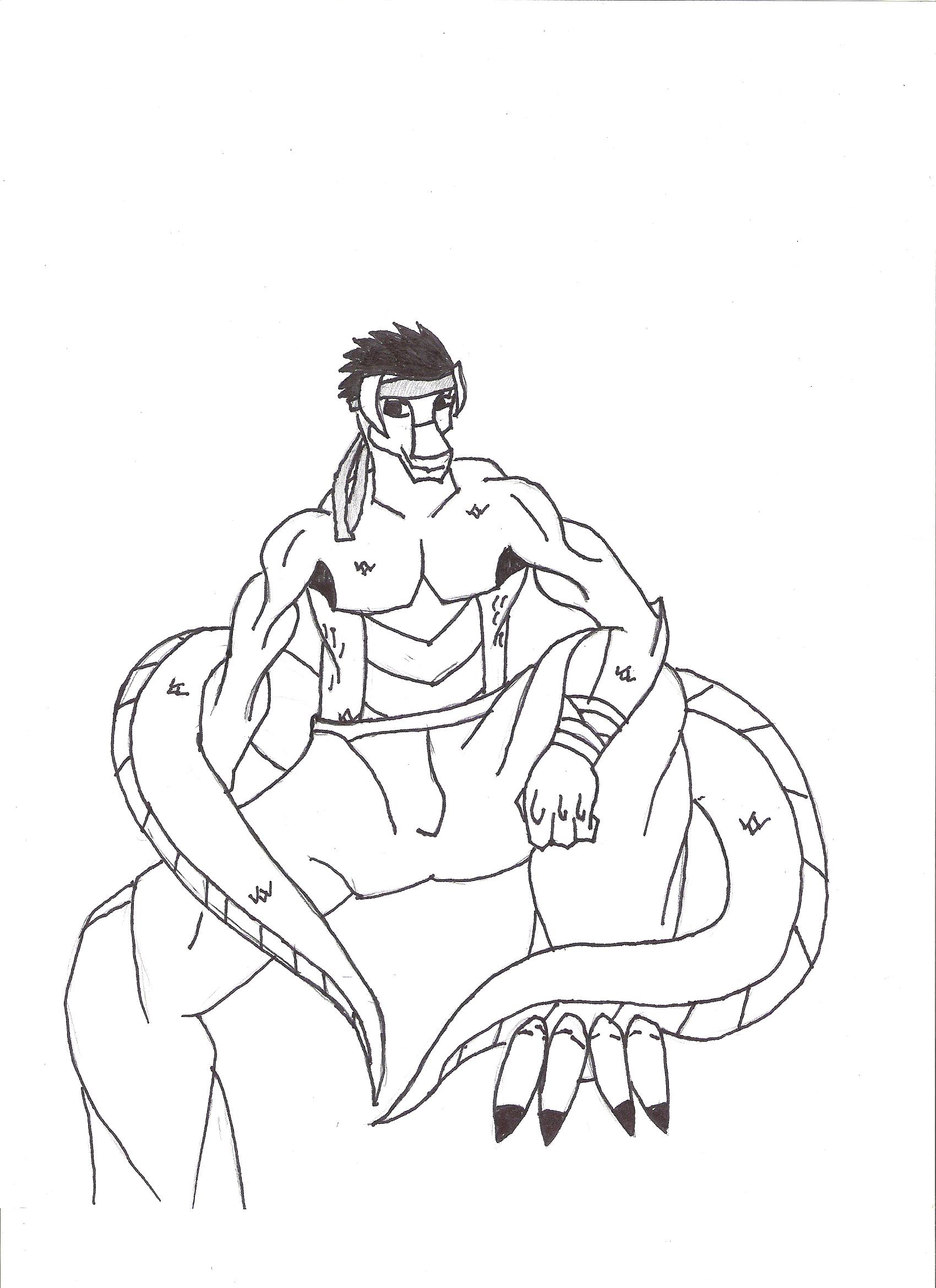 Fursona Draft 1 inked