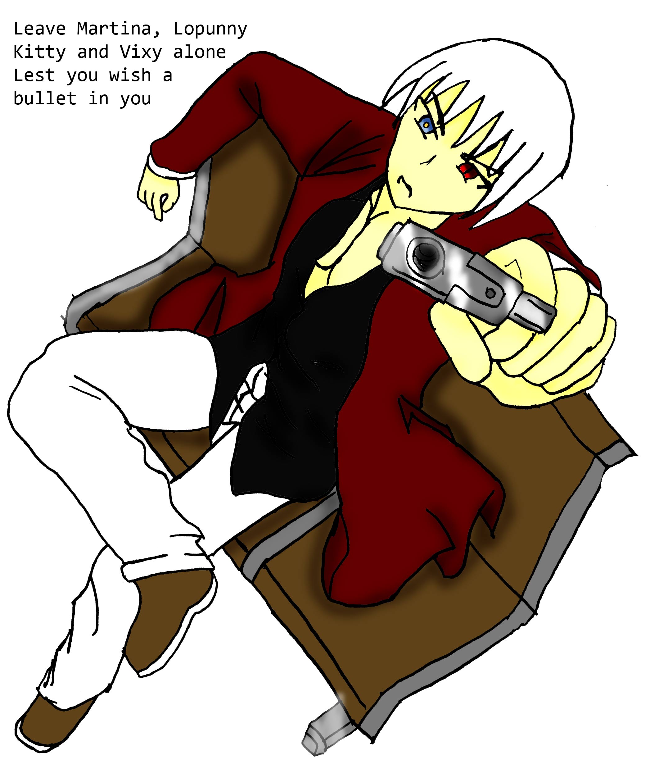 Shinta with a gun