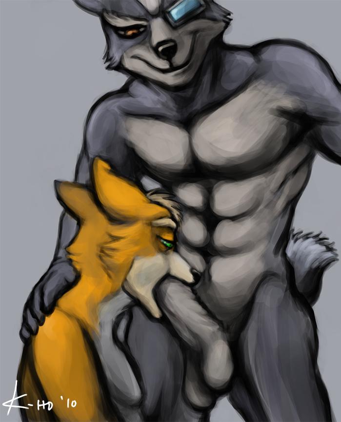 StarFox sucking Wolf's dick StarFox sucking Wolf's dick