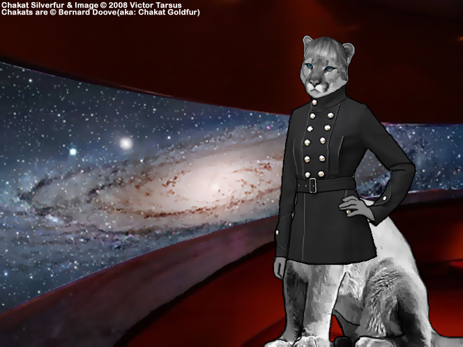 Chakat Silverfur in a Uniform