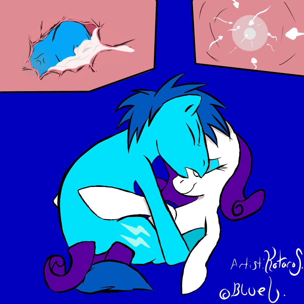 Blue and Rarity creampie