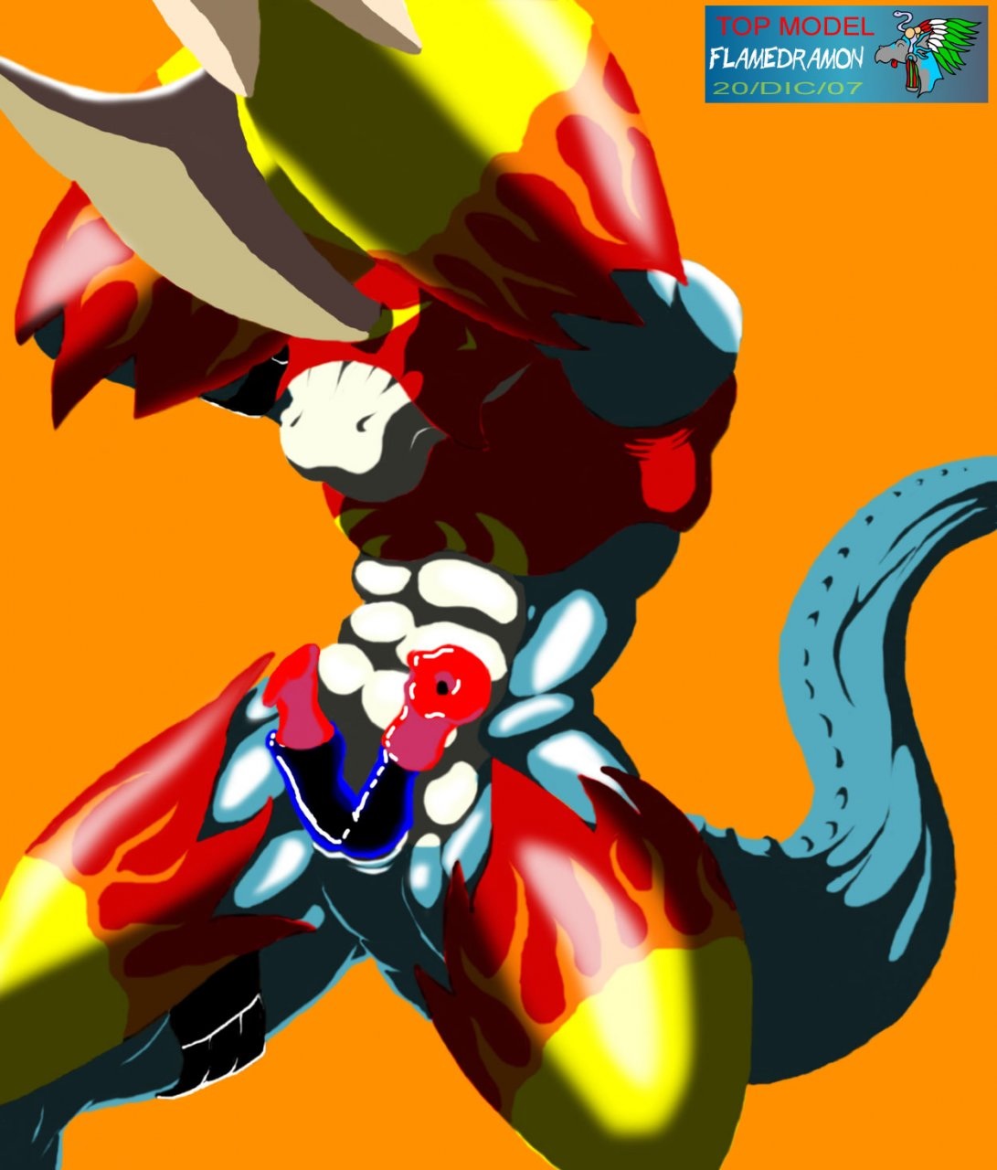 The correct bits of Flamedramon
