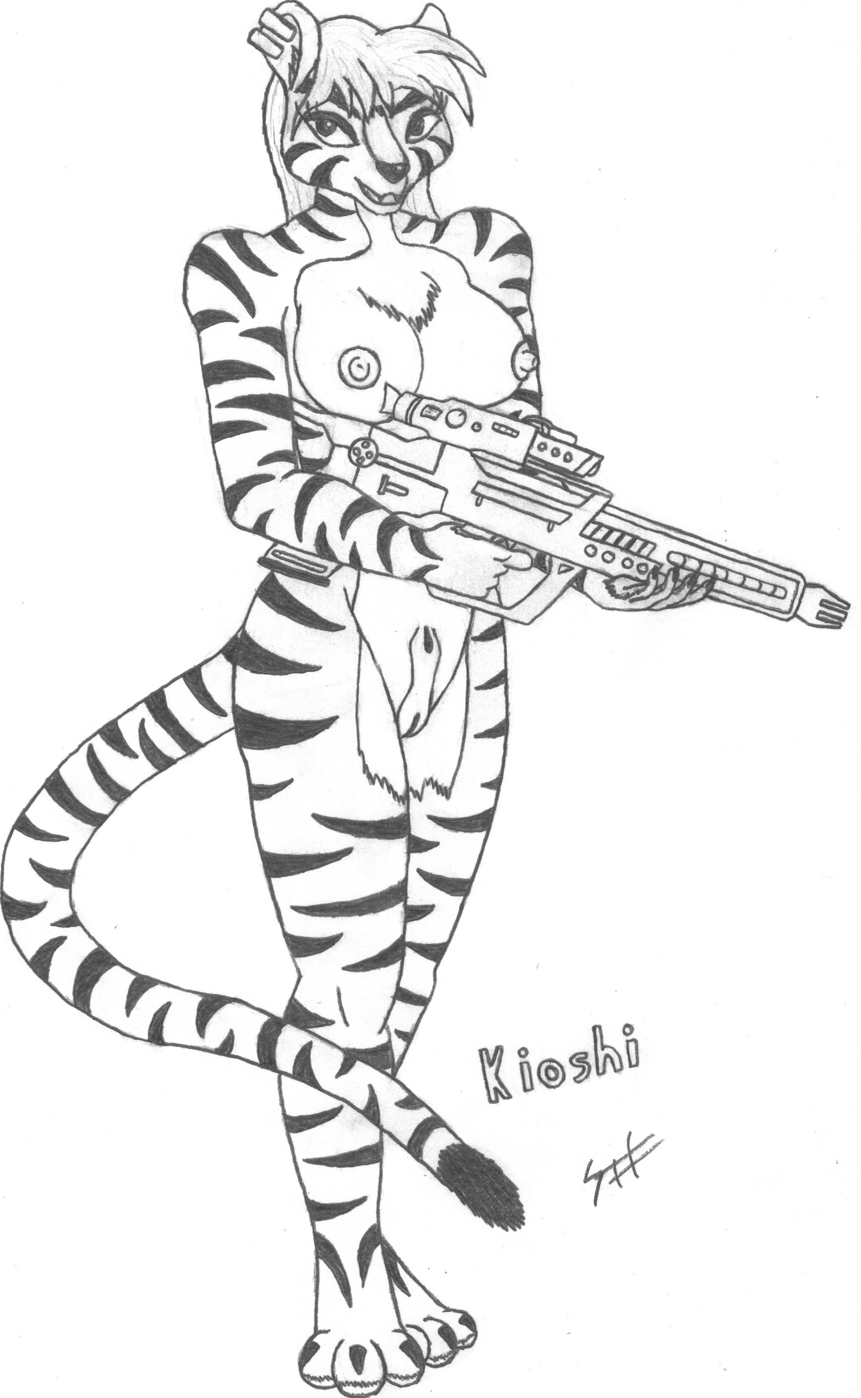 Kioshi with a gun final no colour
