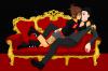 Velvet Red Couch