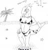 shark girl beach