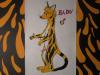 Badu linsang standing and showing off