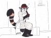 Raccoon In Sauna