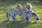 girls painted like cowa